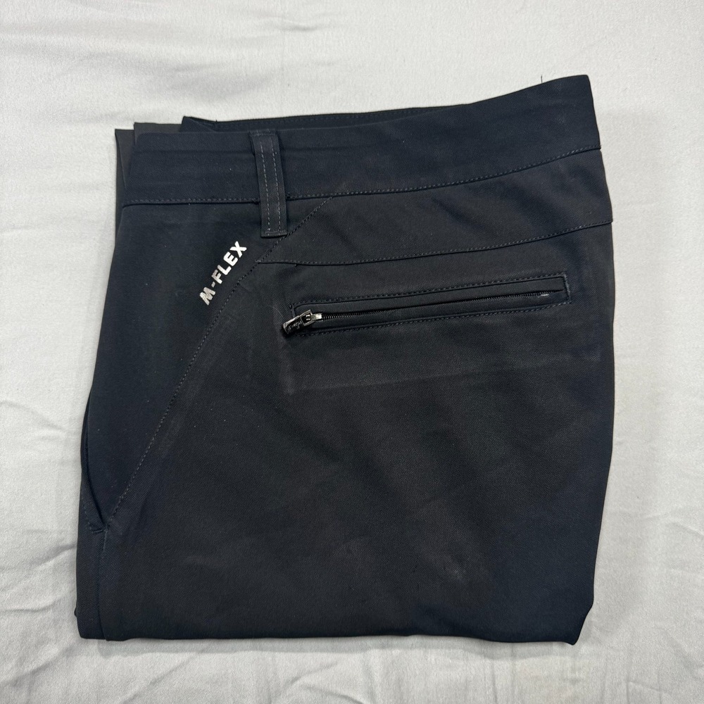 BONOBOS Golf M-Flex Pants Black Performance Slim Flat Front Mens 35/32‎ (36x30)